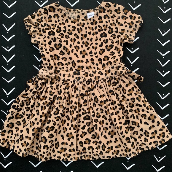 CARTER’S LEOPARD 2PC SET CORDUROY DRESS TUNIC LEGGINGS PANTS OUTFIT ANIMAL PRINT - Picture 3 of 10